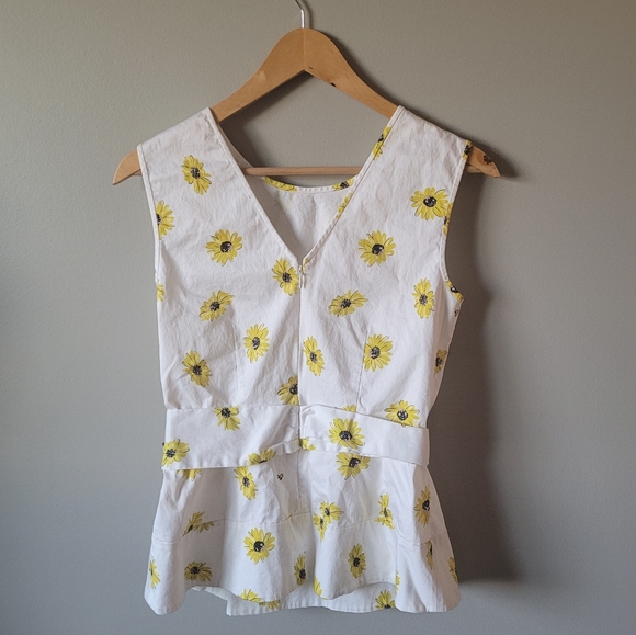 Kate Spade daisy dot bow peplum top - Picture 4 of 11